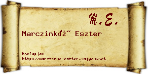 Marczinkó Eszter névjegykártya