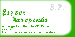 eszter marczinko business card